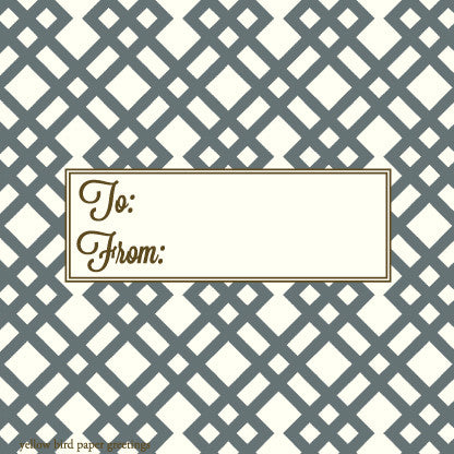 GT4017 Tartan Grey To/From Gift Tags