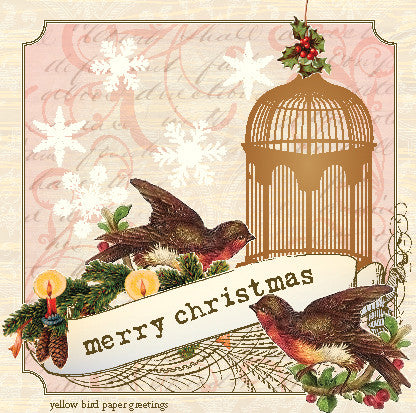 GT4021 Vintage Bird Cage Gift Tags