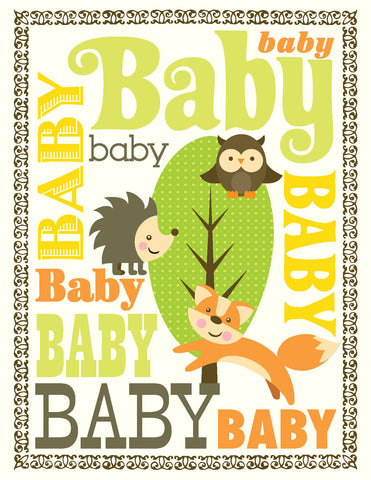 VA9048-Woodland Baby Card