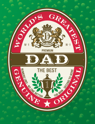 VF9014-Genuine Dad Beer Label Card