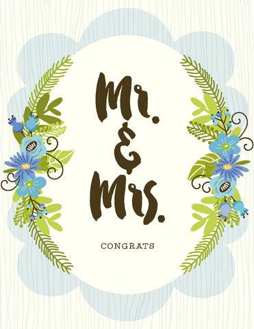 VW9074-Mr & Mrs Congrats Card