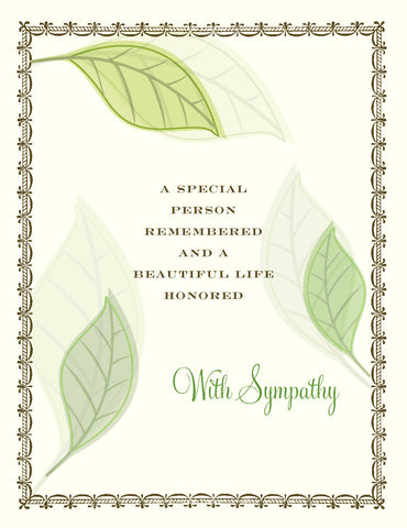 VY9011-Leaves Life Honored Card