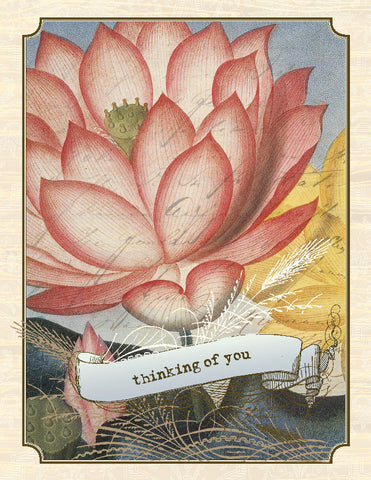VY9016-Vintage Thinking of You Card