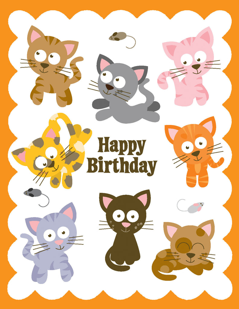 GC-K5018-Kittens Birthday Card