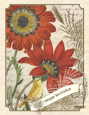 VB9081-Vintage Daisy Birthday Card
