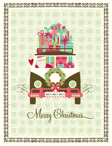 VC9050 Vanagon Santa Gifts Card