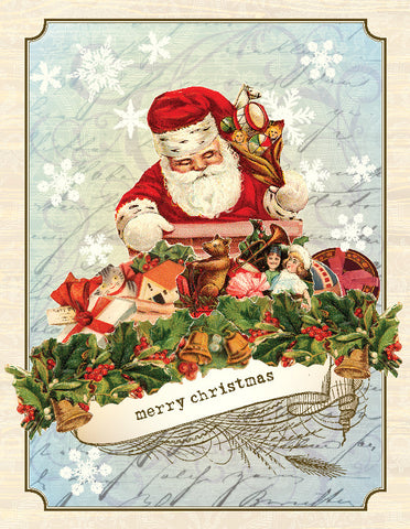 VC9082 Vintage Santa's Sack Card