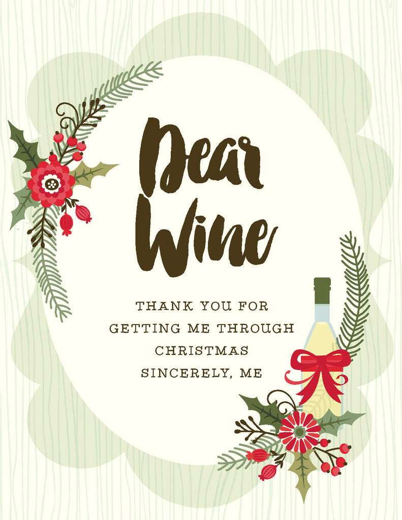 NEW-Dear Wine Thank You Card
