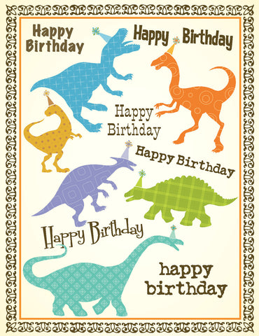 VK9015-Dino Repeat Birthday Card