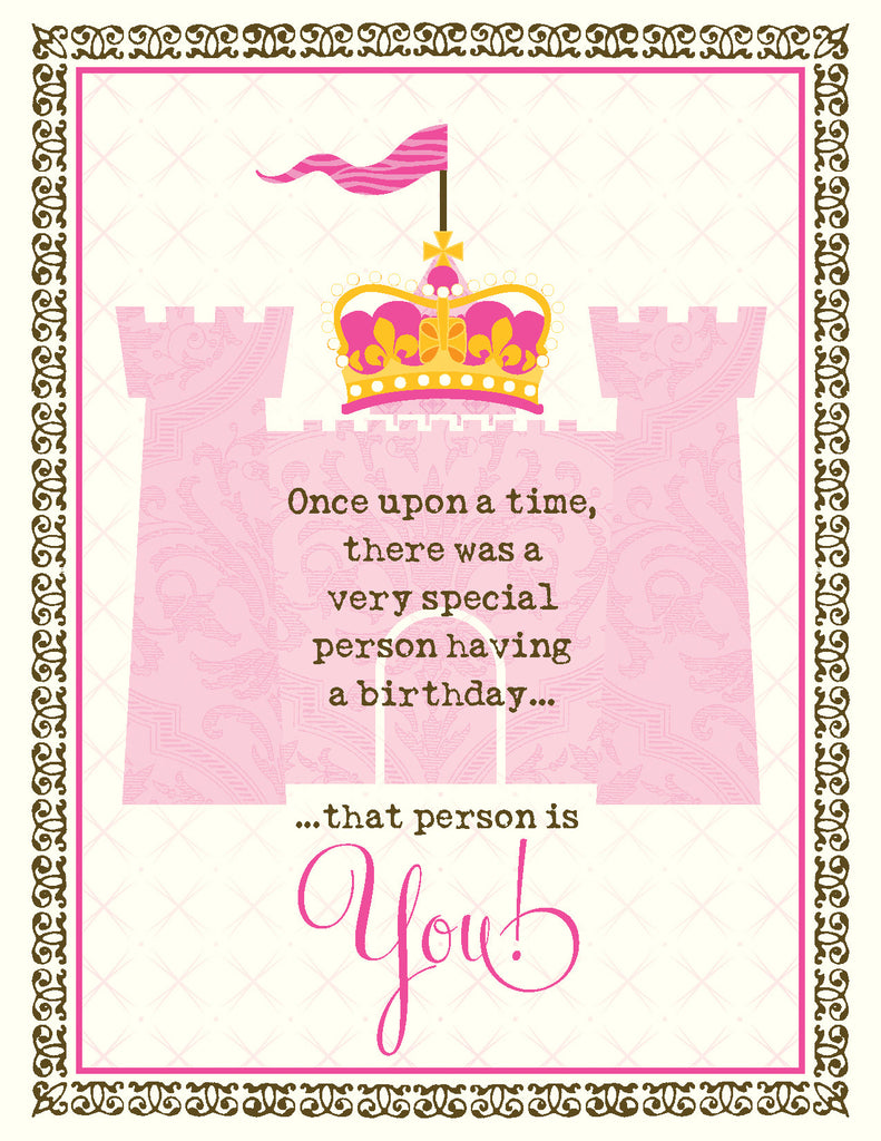 VK9025-Princess Castle Birthday Card