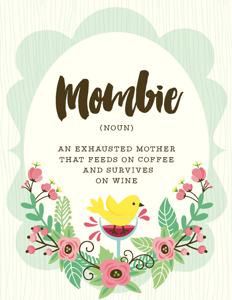 NEW-Mombie Exhausted Mother Card