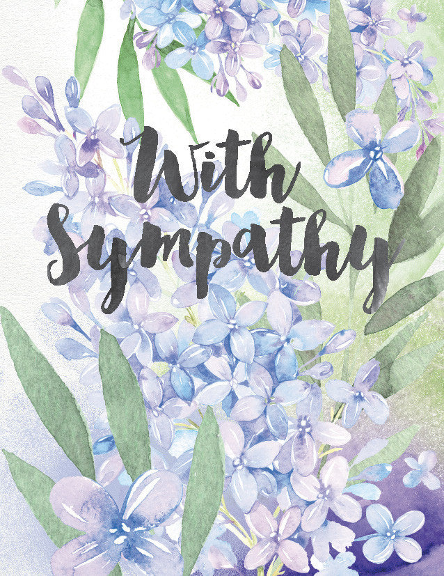 NEW VRVE-9022 Sympathy Lilac Card