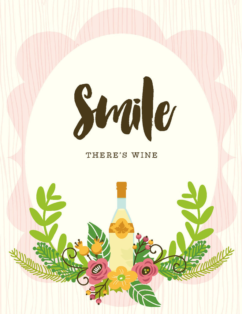 NEW-Smile There's Wine Card