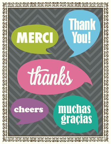 VT9025-Text Thank You Card