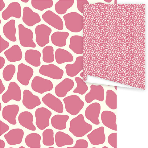 WP3007-Pink Giraffe Gift Wrap