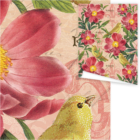 WP3014-Canary Vintage Gift Wrap
