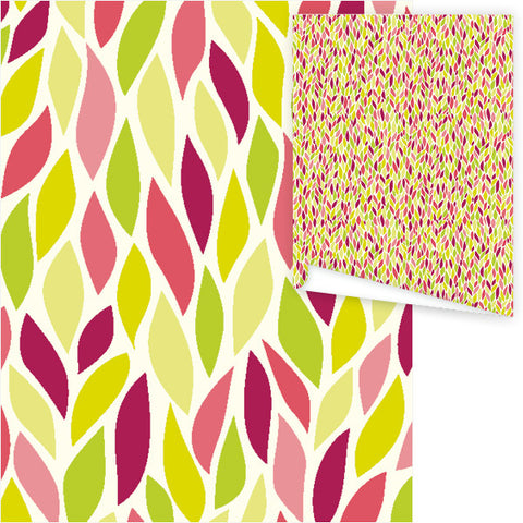 WP3026-Bright Leaves Gift Wrap